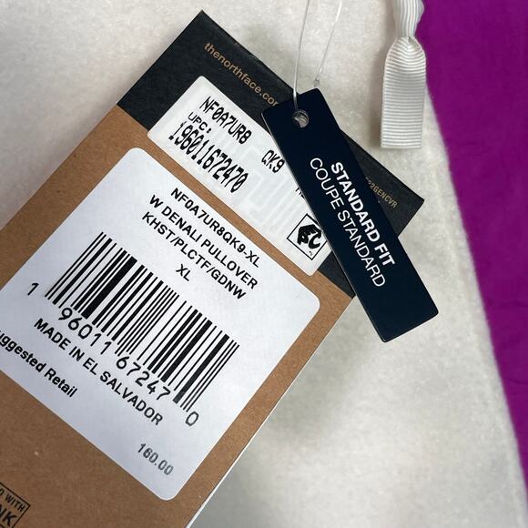 The North Face Denali Sweatshirt, Khaki stone/G white/Purple cactus XL - Picture 3 of 9
